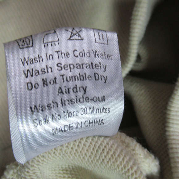 Skrued Sweatshirt Mens Small Teal Cream Music Punk Skater Hip Hop Emo Pullover - Picture 13 of 14